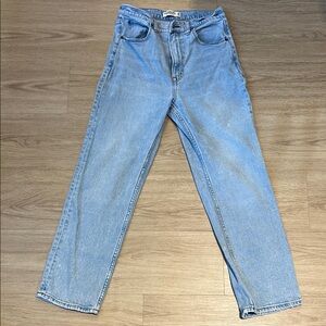 Abercrombie & Fitch The Ankle Straight Ultra High Rise Light Blue Jeans